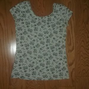 Junior's Grey with Black Floral design